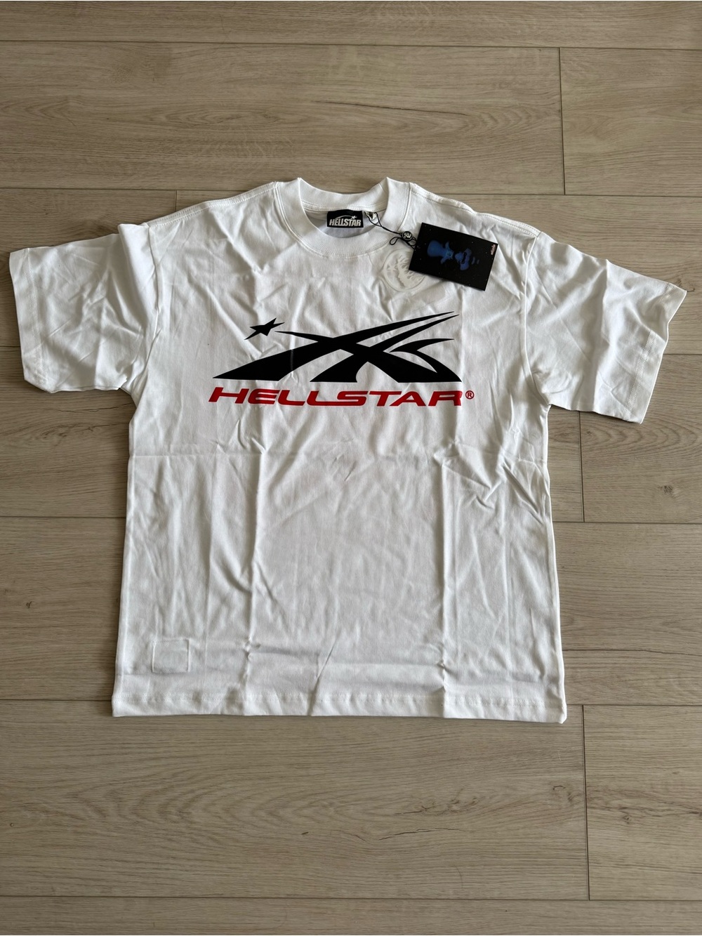 Men's Hellstar White and Red Graphic T-Shirt